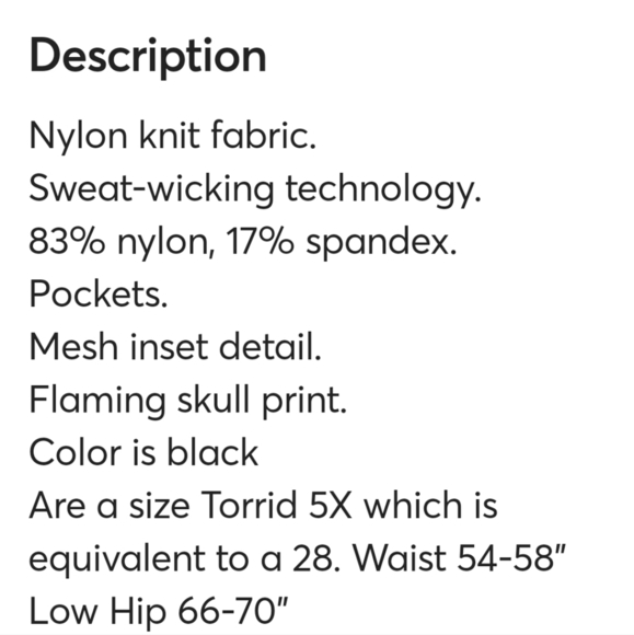 Torrid Active Flaming Skull leggings - Picture 4 of 8